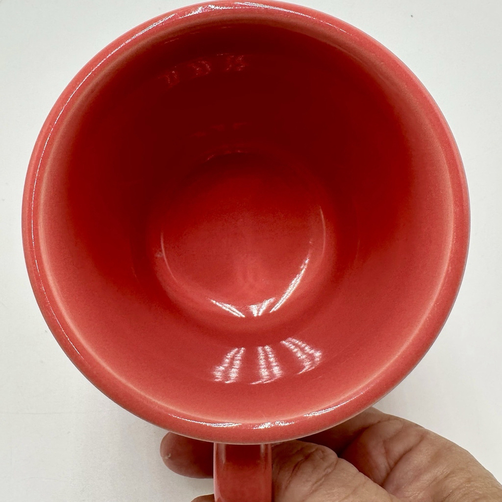 Fiesta Ware Coffee Cup Mug Homer Laughlin HLC O Ring Handle Scarlet Fiestaware - Picture 5 of 8